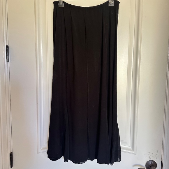 J.Jill Black Maxi Skirt with Sheer Inserts – Size S - Picture 2 of 5